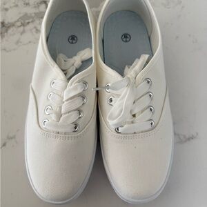 Classic White Canvas Sneakers